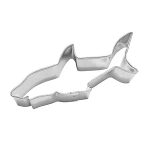 Shark 4.5'' Cookie Cutter Metal Ocean Beach Zoo Birthday Party Made in the USA - Picture 1 of 8
