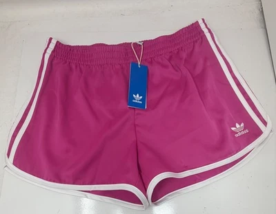 NEW Adidas Womens Track Shorts 3s Sprinter  Size L Large Fuchsia Pink - Image 1 of 4