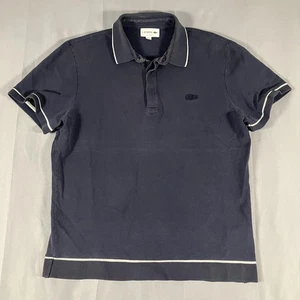 Lacoste Polo Shirt Mens Medium Navy Blue Regular Fit Short Sleeve PH4275 Cotton - Picture 1 of 12