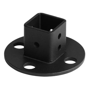 8 Pack 1" x 1" Black Square Post Flange Base Anchor, Deck Fence Railing Floor... - Picture 1 of 3