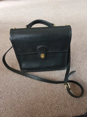 Coach Vintage 9927 Willis Leather Purse Crossbody Bag Black, Gold Accents - Image 1 of 4
