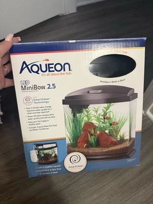 NUEVO EN CAJA Aqueon MiniBow 2.5 LED SmartClean Kit Acuario Negro Foto 1 de 2