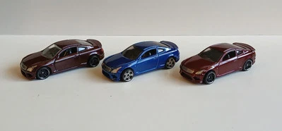 Hot Wheels Infiniti G37 Lote de 3 - Muy buen estado Vino Tinto Malasia y Tailandia Fundido + más Foto 1 de 4