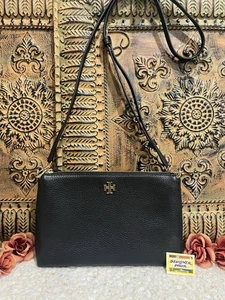 Bandolera TORY BURCH Kira de cuero granulado negro ¡USADA EN EXCELENTE ESTADO! - Imagen 1 de 11
