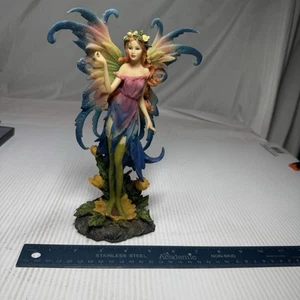 Beautiful And Colorful Resin Spring Rainbow Fairy 10" Tall - Picture 1 of 5