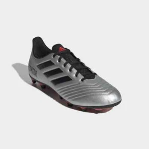 adidas Men's Predator 19.4 Soccer Cleats Silver/Black F35597 BX 17 - Picture 1 of 4