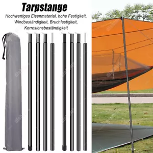 2x 2m Teleskop Vor Zelt Stange Sonnensegel Tarpstange Stahl Gestänge Zeltstangen - Bild 1 von 12