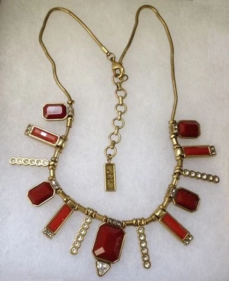 Collar SILPADA KR Mirage ~ Latón Resina Cristal Swarovski ~Rojo ~KRN0088 ~ NUEVO Foto 1 de 2