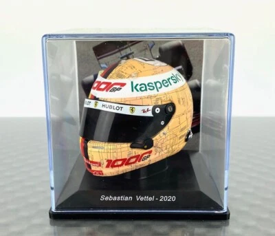1:5 Minihelm Edicola Helm Collection Italien Ferrari Vettel 2020 1000 GP - Bild 1 von 2