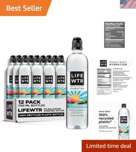 Sustainable pH Balanced Bottled Water - 700 mL Electrolyte Enhanced - 12 Bottles - Picture 1 of 11