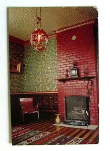 POSTCARD INTERIOR VIEW OF THE DEXTER LOG CABIN LEADVILLE COLORADO #5zz23 - Picture 1 of 2