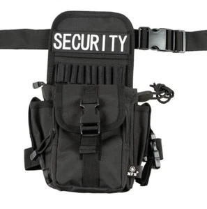 MF Security Ausrüstung Hüfttasche Oberschenkeltasche Gürteltasche schwarz 30704A - Bild 1 von 1