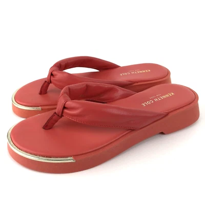 Sandalia Kenneth Cole para mujer Athens plataforma tanga deslizable talla 6 (coral) Foto 1 de 4