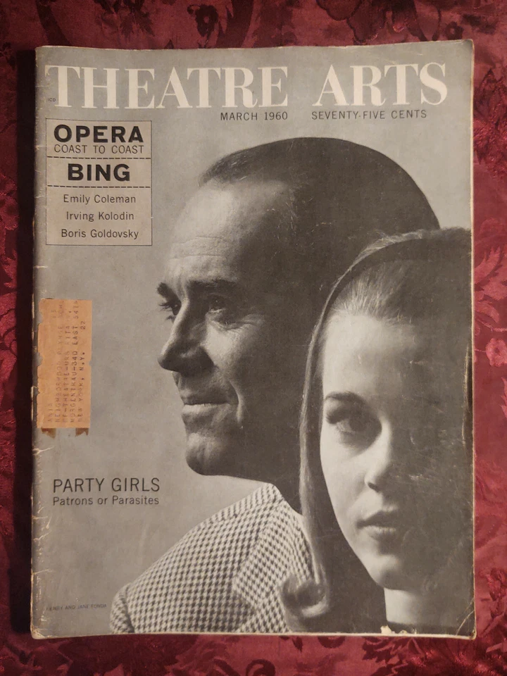 THEATRE ARTS March 1960 Henry Jane Fonda Sidney Sheldon Daniel Taradash   Foto 1 de 1