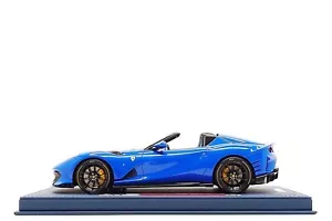 BBR Deluxe 1:18 Ferrari 812 Competizione Aperta in Azzurro Dino / Yellow Stripe - Picture 1 of 14