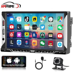 Kam + 7" Autoradio Doppel 2DIN 32GB Android 13 GPS Navi WiFi Bluetooth RDS 6*USB - Bild 1 von 24