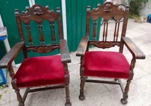 Pareja de Sillones Renacimiento 60x54x110 Cm. Envio Consultar... - Imagen 1 de 5
