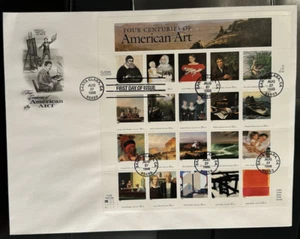 #3236, a-t AMERICAN ART Pane of 20 on LARGE FDC ARTCRAFT - Picture 1 of 1