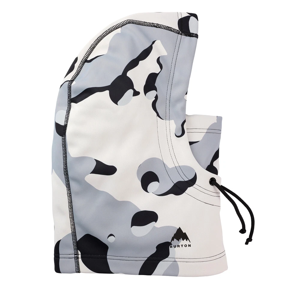 Burton Adult 2024 Snowboard Snow Winter BONDED HOOD Balaclava -White Cookie Camo