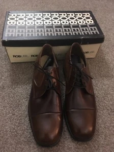 New Mens Vintage Roblee Dunmore Brown Shoes Size 8 1/2 C Original Box USA - Picture 1 of 8