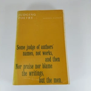Judging Poetry by Norman Nathan 1961 G.P. Putnam's Sons PB & Instructor's Manual - Picture 1 of 16
