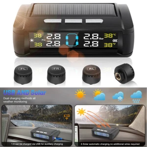 Solar or USB Charging Tire Pressure Monitoring System Wireless TPMS for Trailers - Picture 1 of 11