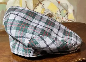 Ingles Buchan Mütze Zeitungsjunge schottisch kariert Tartan Golfwolle Schottland M 7 - Bild 1 von 8