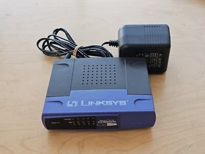 Linksys EtherFast 10/100 5-Port Hub - EFAH05W.V2 with genuine AC Adapter - Photo 1/1