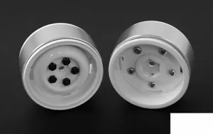 1.9" Landies Alloy Beadlock Wheels WHITE Landy Land Rover 5 lug RC4WD Z-W0075 - Picture 1 of 7