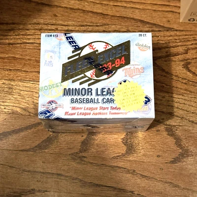1993-94 FLEER EXCEL MINOR LEAGUE BASEBALL JUMBO BOX- BRAND NEW SEALED. - Image 1 of 2