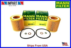 BMW Oil Filter 11 42 7 541 827 MANN HU816x Qnt. 2 - Picture 1 of 1
