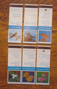 NATURE SERIES 1962 COMPLETE SET OF 6 MATCHBOOK MATCHCOVERS -E20 - Picture 1 of 1