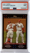 2007 Topps #329 Albert Pujols/Yadier Molina (Future HOFs) PSA 9 Mint—Low Pop 7