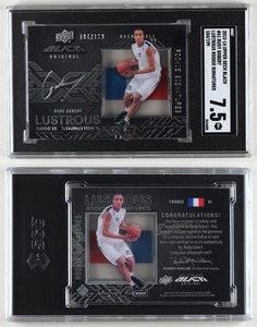 2013-14 Black Lustrous Signatures /199 Rudy Gobert #61 SGC 7.5 Rookie Auto RC