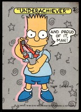 1990 Topps The Simpsons Sticker 2 Bart Simpson Underacheiver