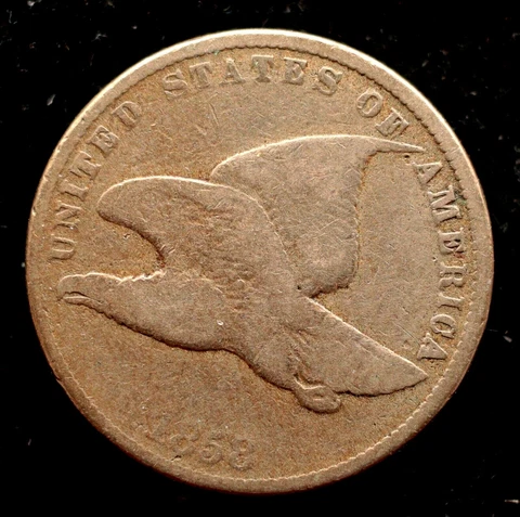 KAPPYSCOINS G4378 1858 SL SMALL LETTERS  VG VERY GOOD  FLYING EAGLE CENT Cover