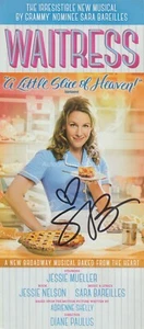 Sara Bareilles HAND SIGNED Waitress The Musical Original OBC Flyer Autograph - Picture 1 of 3