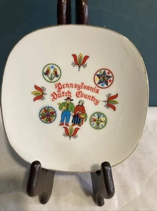 Souvenir Mini Dish Plate Pennsylvania Dutch Country vintage 4.9” - Picture 1 of 6