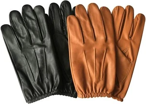 PSS Men's Police Slim Fit Dress Chauffer Classic Driving Gloves Cow Nappa Linned - Picture 1 of 9