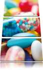 Pillen und Tabletten 3-Teiler Leinwandbild Wanddeko Kunstdruck