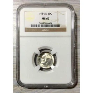 1954 D Roosevelt Dime NGC MS67 *Rev Tye's* #9004100 - Picture 1 of 4