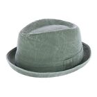New Epoch Hats Company Men&#39;s Washed Denim Cotton Fedora Hat