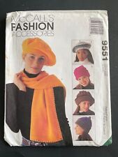 McCall's Fashion Accessories HAT SCARF TOTE BAG BLANKET Sewing Pattern
