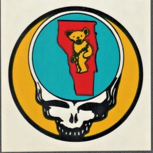 Grateful Dead Vintage Decal Sticker | Skeleton Skull Vermont State Car NOS - Picture 1 of 1