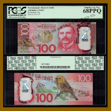 New Zealand 100 Dollars, 2016 P-195 Polymer PCGS 68 PPQ