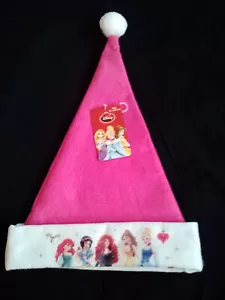 CAPPELLO BABBO NATALE Disney Principesse Rosa Natale circa 11" - Foto 1 di 3