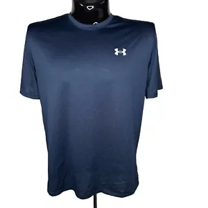 UNDER ARMOUR Shirt Herren Large blau T-Shirt Training HeatGear feuchtigkeitsableitend Fitnessstudio UA - Bild 1 von 6