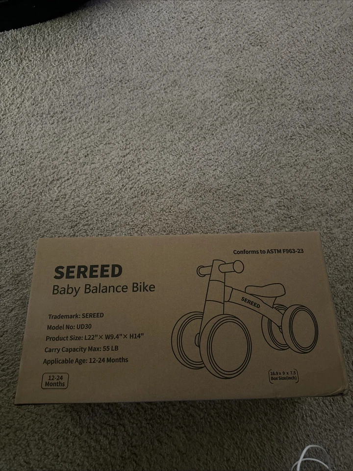 SEREED Baby Balance Bike for 1 Year Old Boys Girls 12-24 Month Toddler Balance B - Image 1 of 2