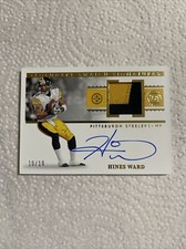 Hines Ward Encased Patch Auto 10/10 On Card Auto Game Worn Patch