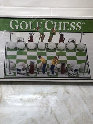 NEW Golf Chess Set Big League Promotions Novelty Chess Board Game 2001 sealed - Image 1 of 2